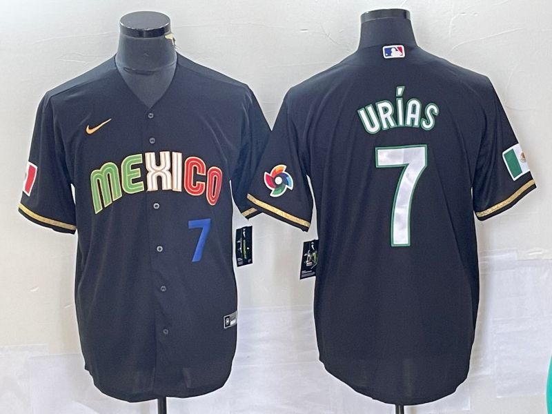 Men 2023 World Cub Mexico #7 Urias Black Nike MLB Jersey style 91827->more jerseys->MLB Jersey